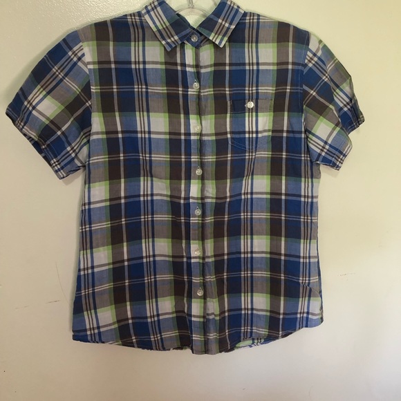 Bossy Hill Boys Plaid Button-Up Shirt – Kids Size (Small), Short Sleeve - Picture 2 of 5